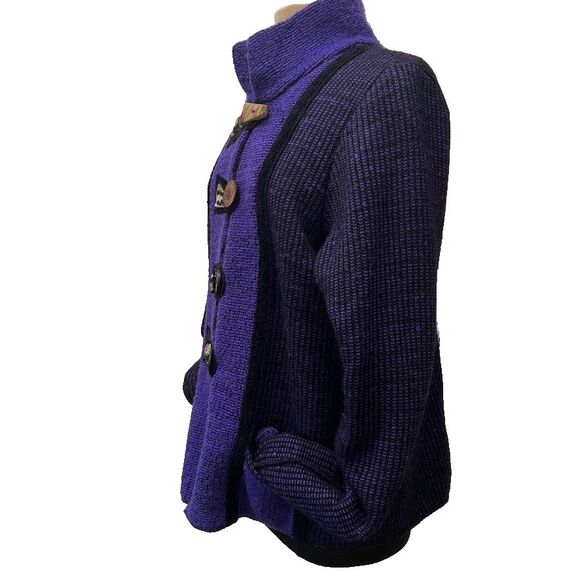 Lee Andersen Womens Large Cardigan Lagenlook Art to Wear Grannycore Boho USA - Picture 11 of 13